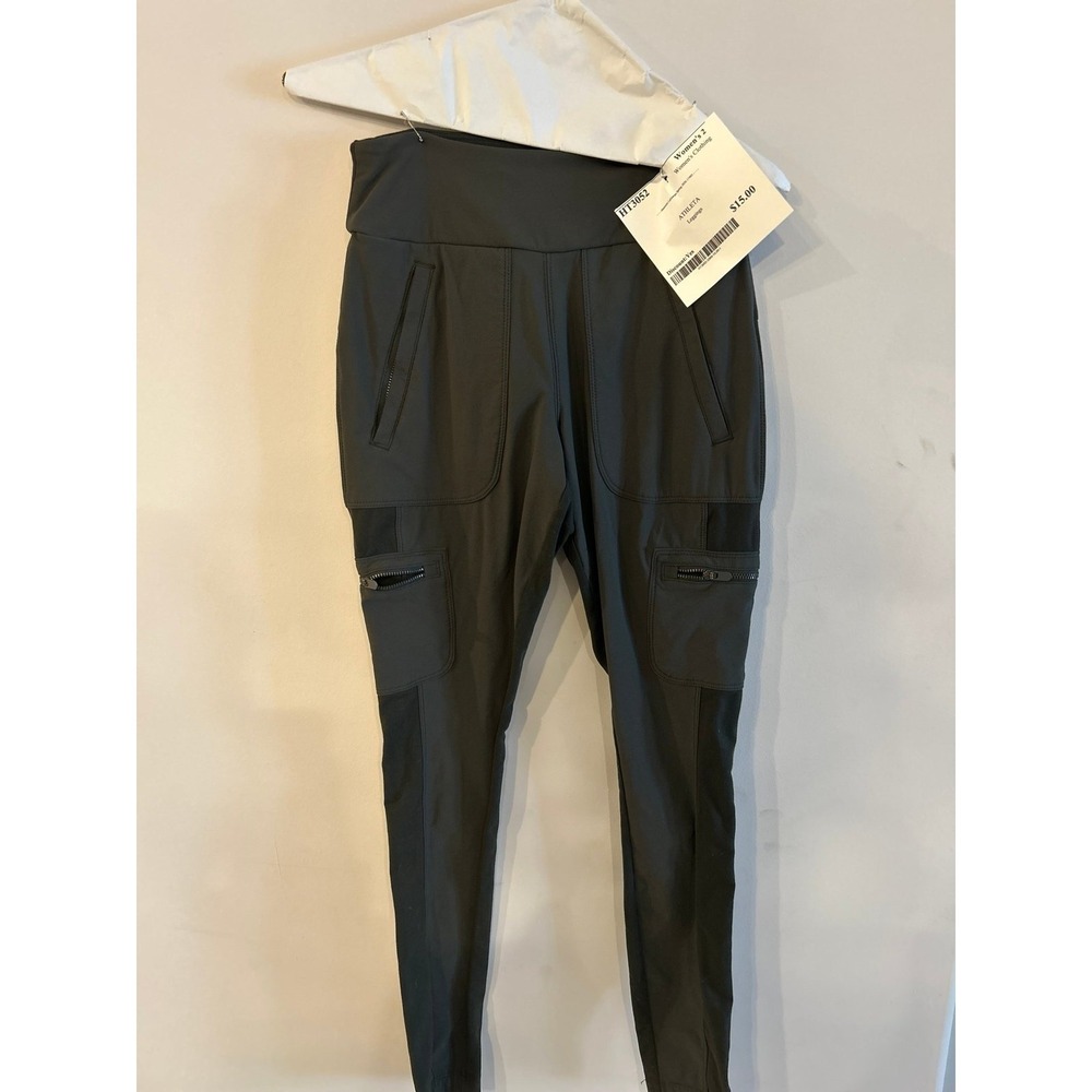 Athleta Jogger Dark Green Leggings with Pockets 2
